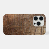 Impression d'animal crocodile reptile marron caïma (Verso Horizontal)