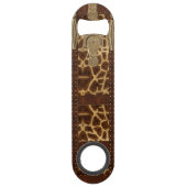 Impression d'animal de girafe tribal en cuir vinta (Dos)