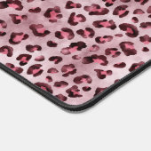 Impression d'animal léopard rose avec nom et feuil (Coin)