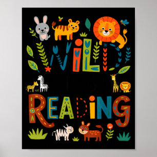 Impression d'animal lit un personnage de livre enf