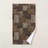 Impression d'animaux africains de luxe | Brun Faux (Serviette à main)