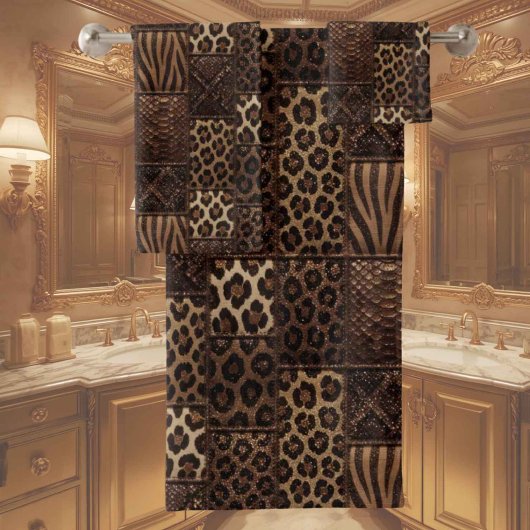 Impression d'animaux africains de luxe | Brun Faux