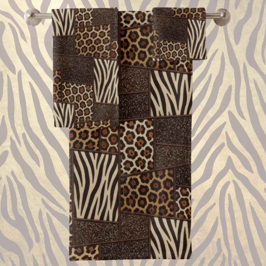 Impression d'animaux africains de luxe | Brun Faux