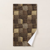 Impression d'animaux africains de luxe | Brun fonc (Serviette à main)