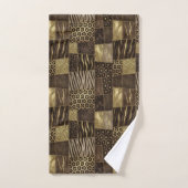 Impression d'animaux africains de luxe | Brun fonc (Serviette à main)