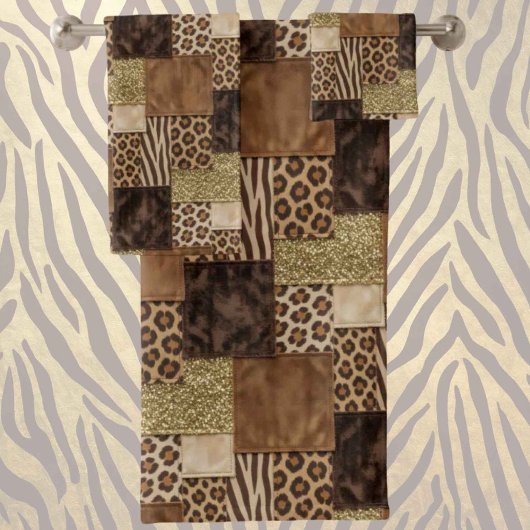 Impression d'animaux africains de luxe | Brun fonc