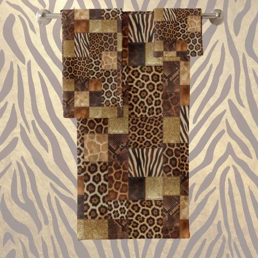 Impression d'animaux africains de luxe | Brun fonc