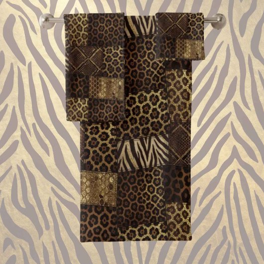 Impression d'animaux africains de luxe | Brun fonc
