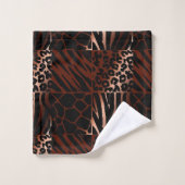 Impression d'animaux exotiques • Léopard Zèbre Gir (Gant de toilette)
