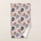 Impression d'animaux tropicaux et série de verdure (Serviette à main)