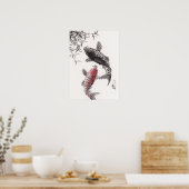 Impression d'aquarelle chinoise LinLi - Poisson KO (Cuisine)