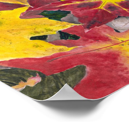 Impression d'aquarelle feuille (Coin)