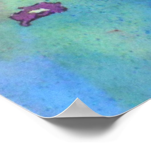 Impression d'aquarelle florale (Coin)