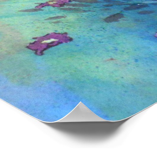 Impression d'aquarelle florale (Coin)