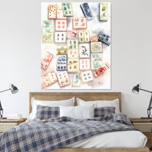Impression d'aquarelle Mahjong (Insitu(Chambre))