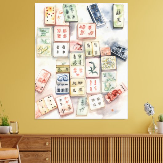 Impression d'aquarelle Mahjong (Insitu(Salon))