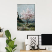 Impression d'arbres en fleurs, champ printanier an (Bureau à domicile)