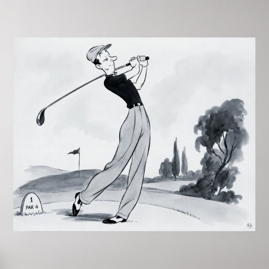 Impression d'archive de golfeur (Devant)