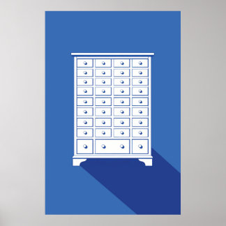 Impression d'armoire d'apothicaire chinois