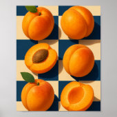 Impression d'art à carreaux d'abricot doré, Cuisin (Devant)
