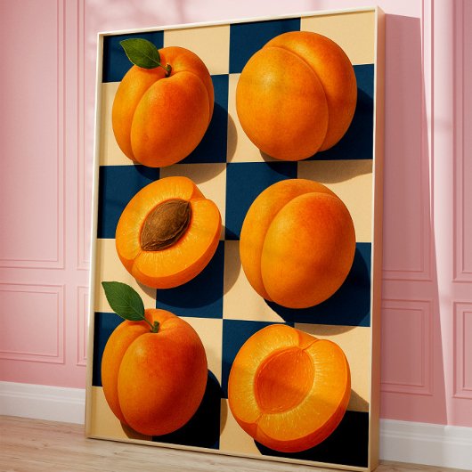 Impression d'art à carreaux d'abricot doré, Cuisin
