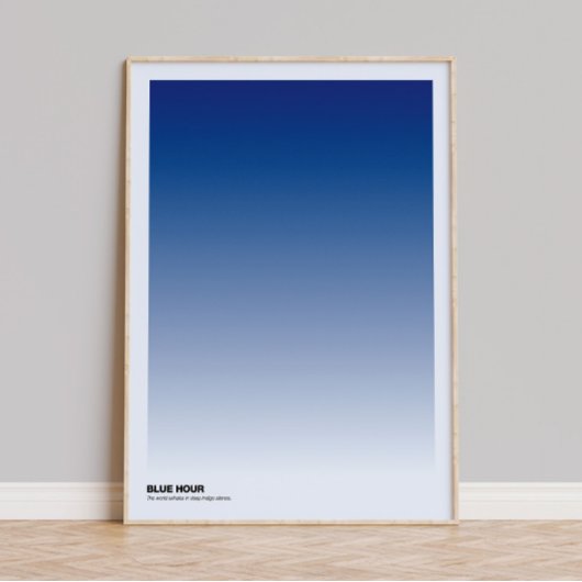 Impression d'art à dégradé de l'heure bleue : Affi