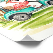 Impression d'art à l'aquarelle Flamingo Golf (Coin)