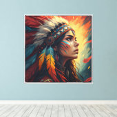 Impression d'art à l'esprit tribal coloré (Insitu (Plancher de Bois))