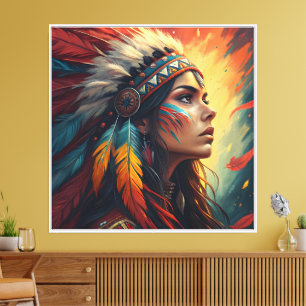 Impression d'art à l'esprit tribal coloré