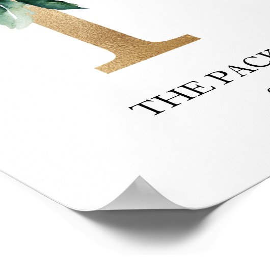 Impression d'art à monogramme, lettre P, mariage, (Coin)