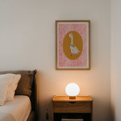 Impression d'art à rayures rouges Silly Goose