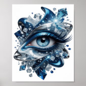Impression d'art ABSTRACT ART Argent Statement (Devant)