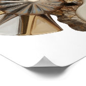 Impression d'art abstrait argenté chic (Coin)