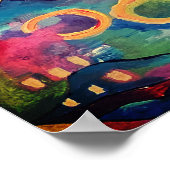 Impression d'art abstrait coloré en acrylique uniq (Coin)