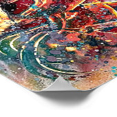 Impression d'art abstrait coloré – Ignition n° 1 (Coin)