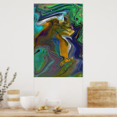 Impression d'art abstrait coloré indécis 3 (Cuisine)