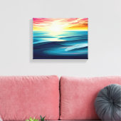 Impression d'art abstrait coloré Vagues de coucher (Insitu(Salon))