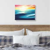 Impression d'art abstrait coloré Vagues de coucher (Insitu(Chambre))