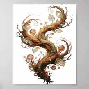 Impression d'art abstrait Cool Gold