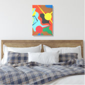 Impression d'art abstrait d'avion jaune vibrant (Insitu(Chambre))
