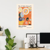 Impression d'art abstrait d'Hilma Af Klint Orange (Bureau à domicile)