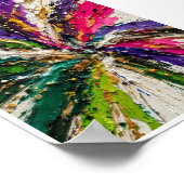 Impression d'art abstrait Emeraude Violet Or Starb (Coin)