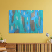 Impression d'art Abstrait en bleu, vert et gris (Insitu(Salon))