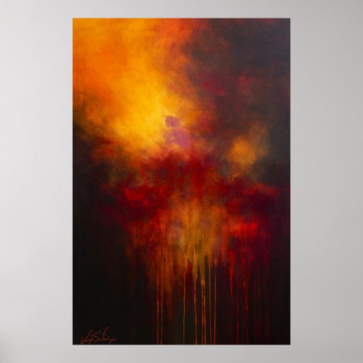 Impression d'art abstrait enflammé (Devant)