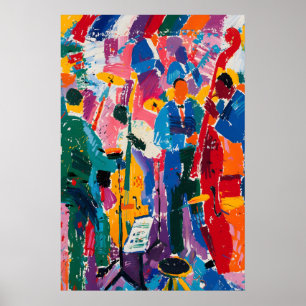 Impression d'art abstrait jazz inspirée de Matisse