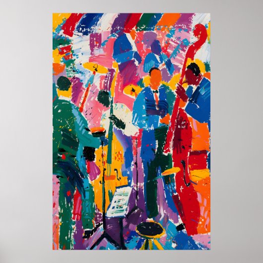 Impression d'art abstrait jazz inspirée de Matisse (Devant)