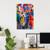 Impression d'art abstrait jazz inspirée de Matisse (Bureau à domicile)