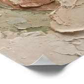 Impression d'art abstrait moderne beige terracotta (Coin)