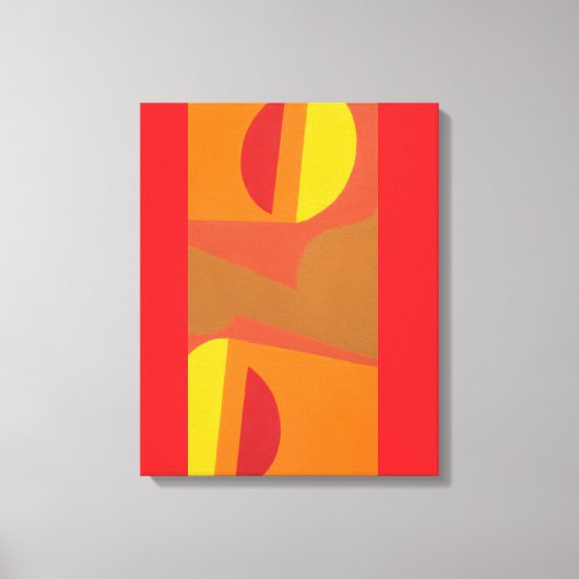 Impression d'art abstrait orange unique (Recto)