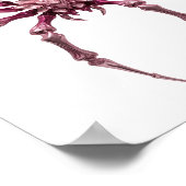 Impression d'art abstrait rose gras (Coin)